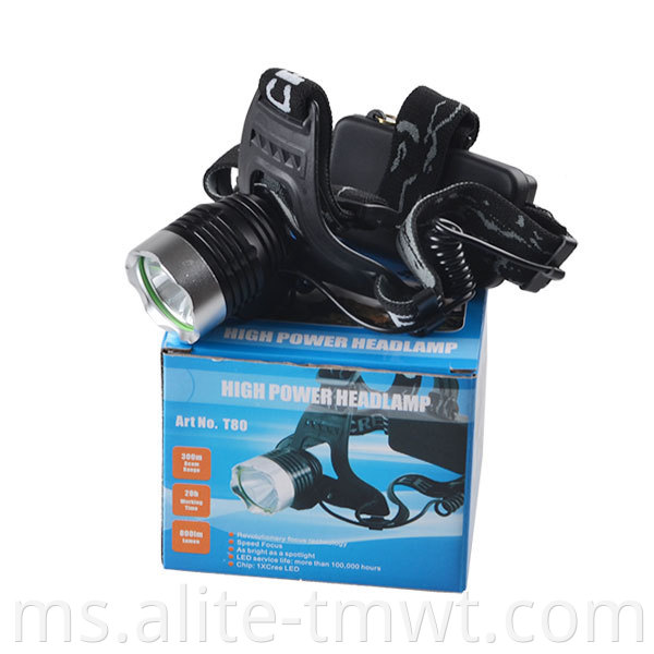 LED Miner Chargable Headlamp Aluminium LED Batubara Pelombong Headlamp